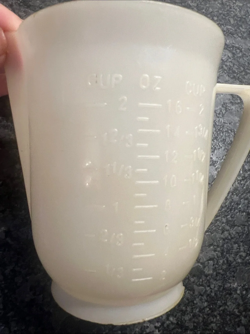 Set of 2 Vintage Tupperware Translucent Plastic Measuring Cups  Well used